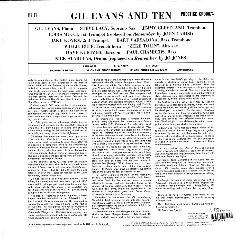 Gil Evans & Ten (Remastered) - Image 2